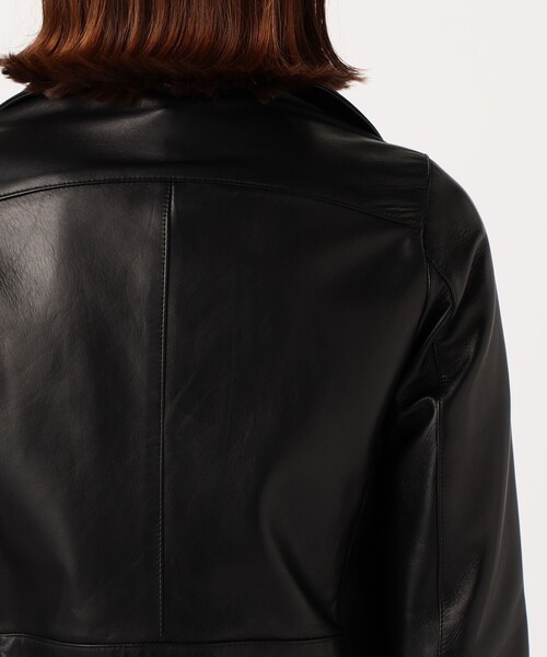 TOMORROWLAND （トゥモローランド）の「【別注】CINQUANTA×TOMORROWLAND ラムレザー ライダースジャケット（ライダースジャケット・レディース・ブラック/ベージュ・38/36）」の12枚目の写真