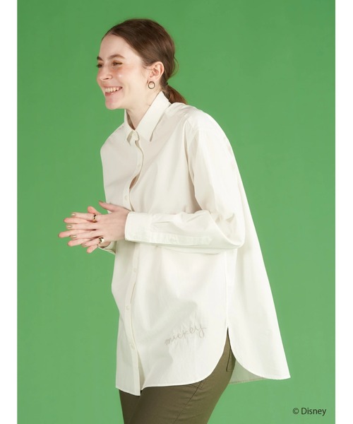 セール ベーシックスリムシャツ Mickey シャツ ブラウス Disney ディズニー のファッション通販 Zozotown
