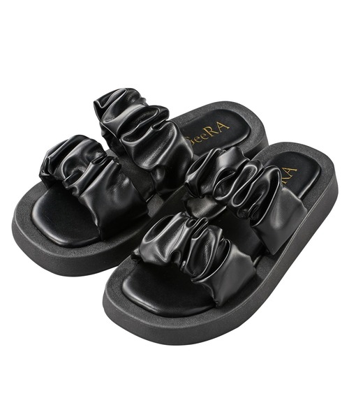 GeeRA（ジーラ）の「シャーリングダブルベルトサンダル（サンダル・レディース・ブラック/アイボリー/グリーン/パープル・MEDIUM/X-LARGE/SMALL/LARGE）」の13枚目の写真