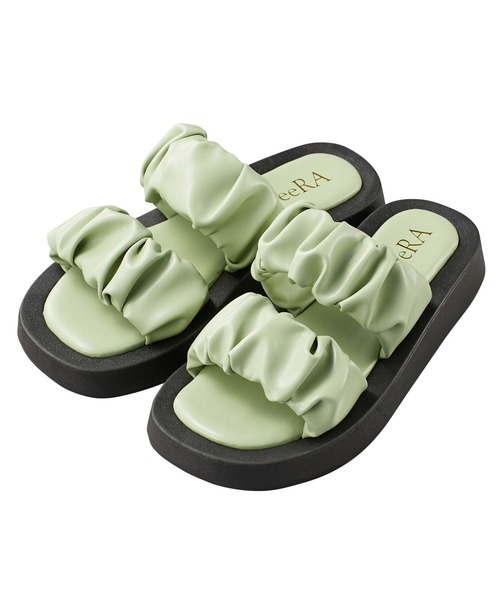 GeeRA（ジーラ）の「シャーリングダブルベルトサンダル（サンダル・レディース・ブラック/アイボリー/グリーン/パープル・MEDIUM/X-LARGE/SMALL/LARGE）」の14枚目の写真