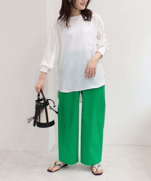 fredy emue(フレディエミュ)の「ジョーゼットTシャツブラウス(シャツ/ブラウス・レディース・チャコールグレー/ベージュ/オフホワイト/カーキ・38)」の16枚目の写真