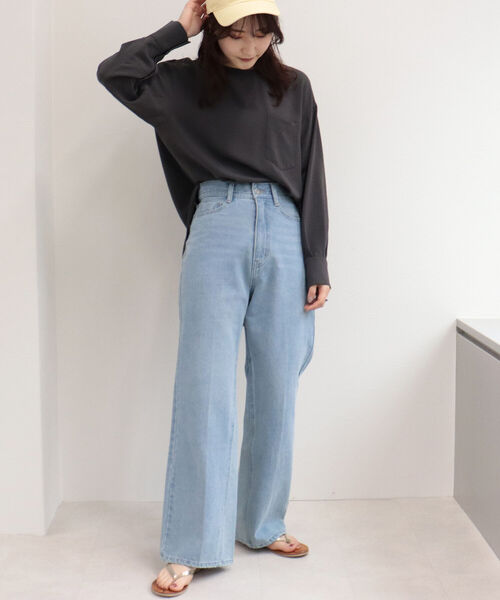fredy emue(フレディエミュ)の「ジョーゼットTシャツブラウス(シャツ/ブラウス・レディース・チャコールグレー/ベージュ/オフホワイト/カーキ・38)」の18枚目の写真