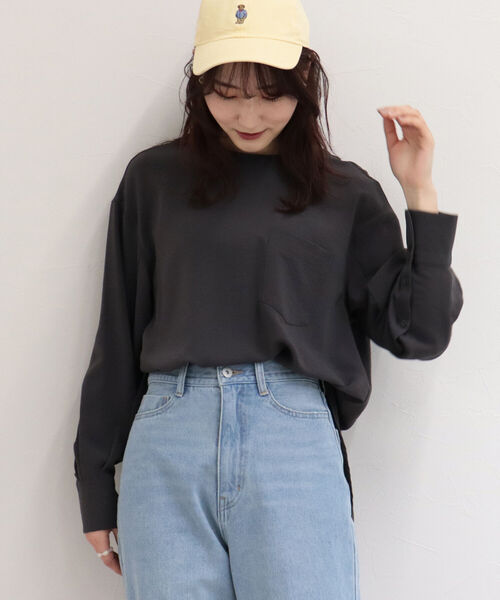fredy emue(フレディエミュ)の「ジョーゼットTシャツブラウス(シャツ/ブラウス・レディース・チャコールグレー/ベージュ/オフホワイト/カーキ・38)」の21枚目の写真