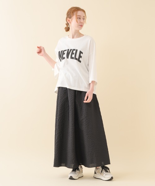 CLOCHE(クロシェ)の「cloche 袖スリットロゴT(Tシャツ/カットソー・レディース・ホワイト/ライトブルー/ネイビー・FREE)」の7枚目の写真