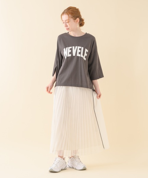 CLOCHE(クロシェ)の「cloche 袖スリットロゴT(Tシャツ/カットソー・レディース・ホワイト/ライトブルー/ネイビー・FREE)」の11枚目の写真