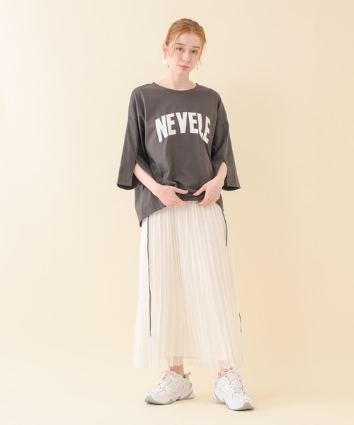 CLOCHE(クロシェ)の「cloche 袖スリットロゴT(Tシャツ/カットソー・レディース・ホワイト/ライトブルー/ネイビー・FREE)」の14枚目の写真