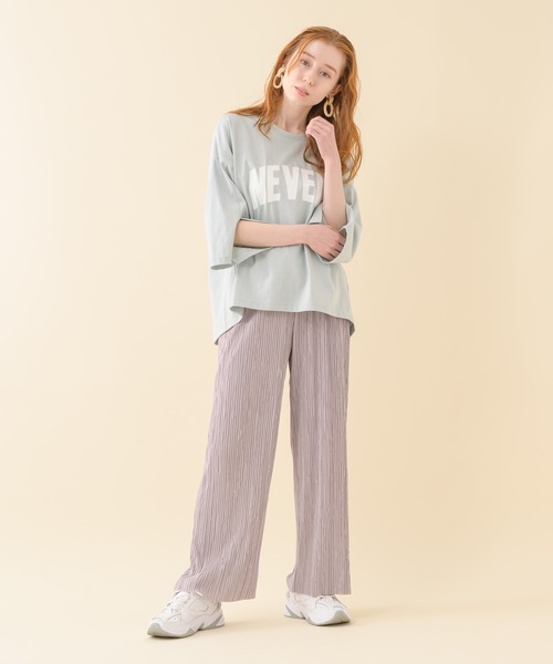 CLOCHE(クロシェ)の「cloche 袖スリットロゴT(Tシャツ/カットソー・レディース・ホワイト/ライトブルー/ネイビー・FREE)」の20枚目の写真