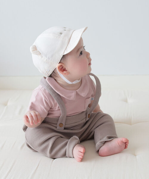 こども ビームス（コドモビームス）の「こども ビームス / くまキャップ 22（44~48cm）（キャップ・キッズ・オフホワイト/サックスブルー/ピンク・46-48cm/44-46cm）」の4枚目の写真