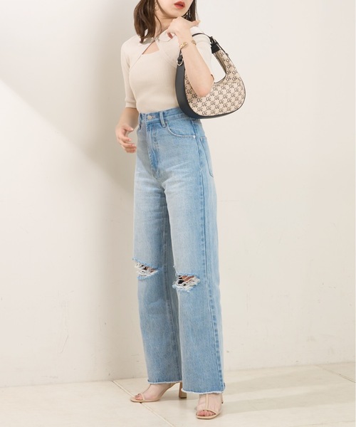 Chico（チコ）の「【新色追加】ベルトハンドルラウンドバック（ハンドバッグ・レディース・ブラック/アイボリー/ホワイト系その他2/ミント・FREE）」の6枚目の写真