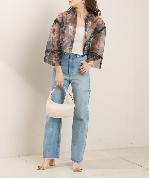 Chico（チコ）の「【新色追加】ベルトハンドルラウンドバック（ハンドバッグ・レディース・ブラック/アイボリー/ホワイト系その他2/ミント・FREE）」の9枚目の写真