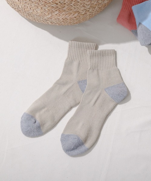 GUNZE（グンゼ）の「【GUNZE×TYPY】ショートソックス（ソックス/靴下・メンズ・ホワイト/ブラック/ブラウン/サックスブルー/イエロー/オレンジ・23cm～25cm/25cm～27cm）」の4枚目の写真