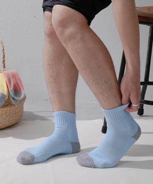 GUNZE（グンゼ）の「【GUNZE×TYPY】ショートソックス（ソックス/靴下・メンズ・ホワイト/ブラック/ブラウン/サックスブルー/イエロー/オレンジ・23cm～25cm/25cm～27cm）」の5枚目の写真