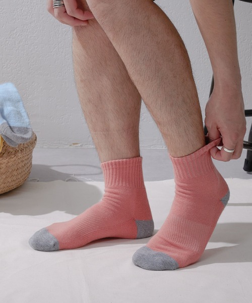 GUNZE（グンゼ）の「【GUNZE×TYPY】ショートソックス（ソックス/靴下・メンズ・ホワイト/ブラック/ブラウン/サックスブルー/イエロー/オレンジ・23cm～25cm/25cm～27cm）」の6枚目の写真