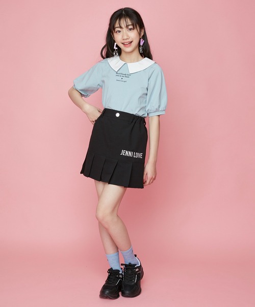 JENNI love(ジェニィラブ)の「プリーツ切替えスカパン(その他パンツ・キッズ・ピンク/ブラック/サックスブルー・150cm/130cm/140cm/160cm)」の16枚目の写真