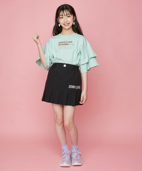 JENNI love(ジェニィラブ)の「プリーツ切替えスカパン(その他パンツ・キッズ・ピンク/ブラック/サックスブルー・150cm/130cm/140cm/160cm)」の17枚目の写真