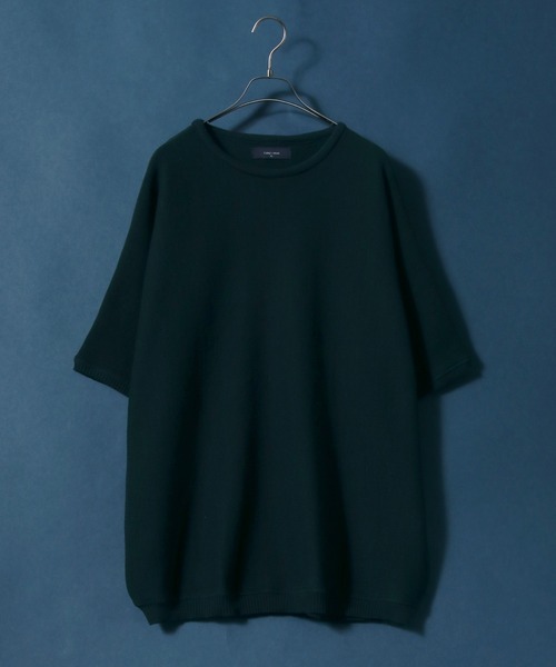 ANPAS（アンパス）の「Milan Rib Drape Dolman Knit Pullover/ミラノリブ ドレープ ドルマンスリーブ 5分袖 ニットプルオーバー（ニット/セーター・メンズ・チャコールグレー/ライトグレー/ブラック/ベージュ/パープル/ネイビー/ブラウン/ピンク/オレンジ/ブルー/グリーン/マスタード/ブラウン系その他/ナチュラル/ブルーグリーン/ワイン・M/L）」の12枚目の写真