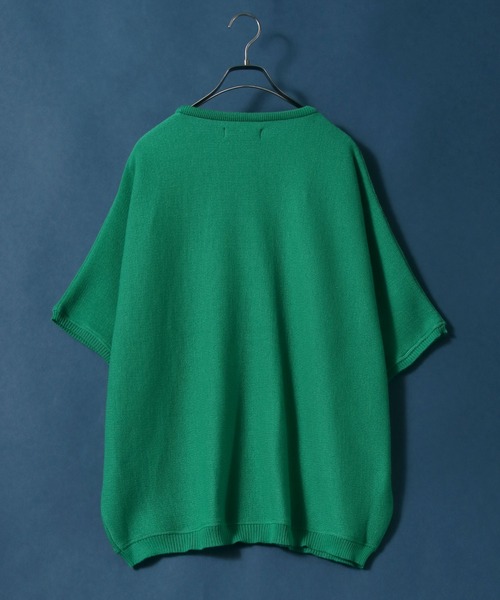 ANPAS（アンパス）の「Milan Rib Drape Dolman Knit Pullover/ミラノリブ ドレープ ドルマンスリーブ 5分袖 ニットプルオーバー（ニット/セーター・メンズ・チャコールグレー/ライトグレー/ブラック/ベージュ/パープル/ネイビー/ブラウン/ピンク/オレンジ/ブルー/グリーン/マスタード/ブラウン系その他/ナチュラル/ブルーグリーン/ワイン・M/L）」の20枚目の写真