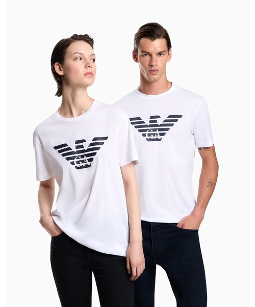 EMPORIO ARMANI(エンポリオアルマーニ)の「【エンポリオ アルマーニ】Tシャツ ピマジャージー製 ロゴ(Tシャツ/カットソー・メンズ・ブラック/ブラック系その他/ホワイト/ホワイト系その他/ネイビー/ネイビー系/グレー系その他/グレー系・MEDIUM/LARGE/X-LARGE/XX-LARGE/SMALL/XXX-LARGE/X-SMALL)」の20枚目の写真
