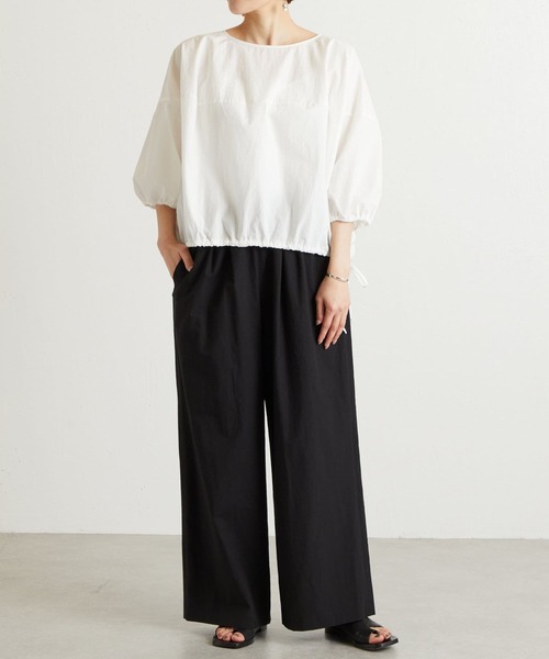 BEARDSLEY（ビアズリー）の「後ろ釦ブラウス（シャツ/ブラウス・レディース・ホワイト/ネイビー・FREE）」の3枚目の写真