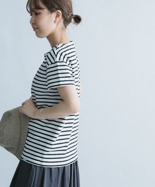FORK&SPOONボートネックボーダーショートスリーブ
