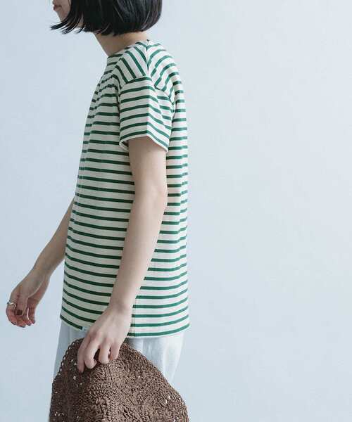 FORK&SPOON（フォークアンドスプーン）の「FORK&SPOON　ボートネックボーダーショートスリーブ（Tシャツ/カットソー・レディース・ブラック系その他/グリーン系その他/パープル系その他/ホワイト系その他・ONE）」の19枚目の写真