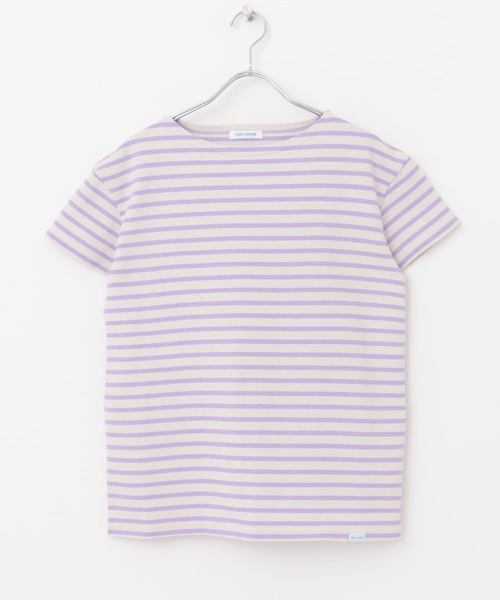 FORK&SPOON（フォークアンドスプーン）の「FORK&SPOON　ボートネックボーダーショートスリーブ（Tシャツ/カットソー・レディース・ブラック系その他/グリーン系その他/パープル系その他/ホワイト系その他・ONE）」の10枚目の写真