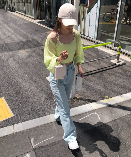 one after another NICE CLAUP（ワンアフターアナザーナイスクラップ）の「シア―ボレロ×ビスチェセット（カーディガン/ボレロ・レディース・ホワイト/ブラック/ライトベージュ/イエロー・FREE）」の22枚目の写真