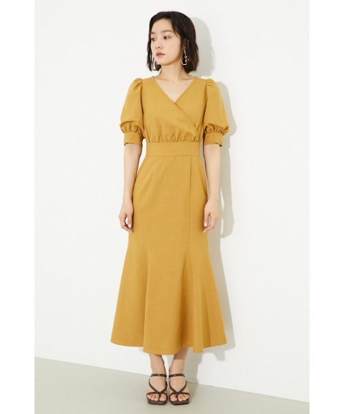 rienda（リエンダ）の「バックリボンマーメイドワンピース（ワンピース・レディース・ベージュ/イエロー/レッド/ブラック・SMALL/MEDIUM）」の17枚目の写真