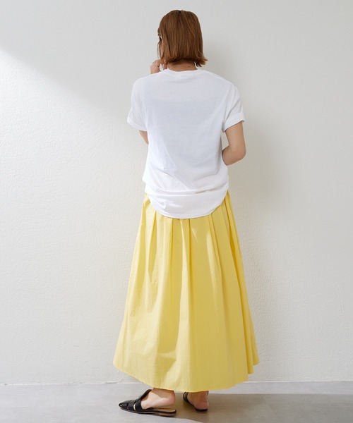 SHENERY（シーナリー）の「タックギャザーカラーロングスカート（スカート・レディース・イエロー/オレンジ・FREE）」の14枚目の写真