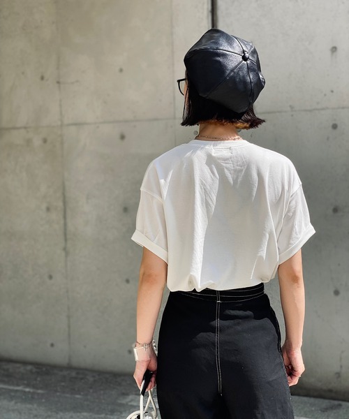 y/m（イム）の「IMOKO×y/m シンプルロゴTシャツ（Tシャツ/カットソー・レディース・オフホワイト・FREE）」の6枚目の写真