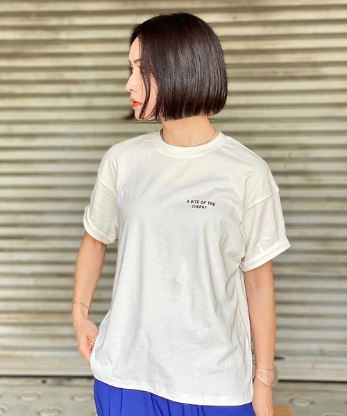 y/m（イム）の「IMOKO×y/m シンプルロゴTシャツ（Tシャツ/カットソー・レディース・オフホワイト・FREE）」の4枚目の写真