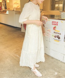 クリンクルティアードワンピース／【WEB/EC限定商品】