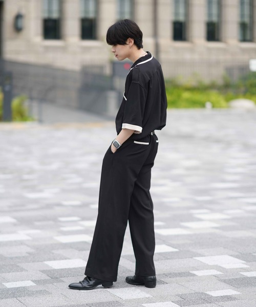 EDEL(エーデル)の「EDEL - バイカラーワイドスラックス(セットアップ可能)(その他パンツ・メンズ・ブラック/ブルー・SMALL/MEDIUM/LARGE)」の9枚目の写真