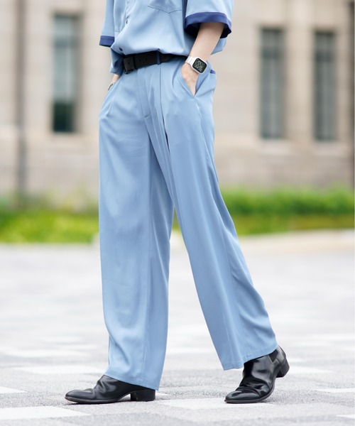 EDEL(エーデル)の「EDEL - バイカラーワイドスラックス(セットアップ可能)(その他パンツ・メンズ・ブラック/ブルー・SMALL/MEDIUM/LARGE)」の13枚目の写真