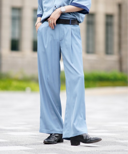 EDEL(エーデル)の「EDEL - バイカラーワイドスラックス(セットアップ可能)(その他パンツ・メンズ・ブラック/ブルー・SMALL/MEDIUM/LARGE)」の14枚目の写真