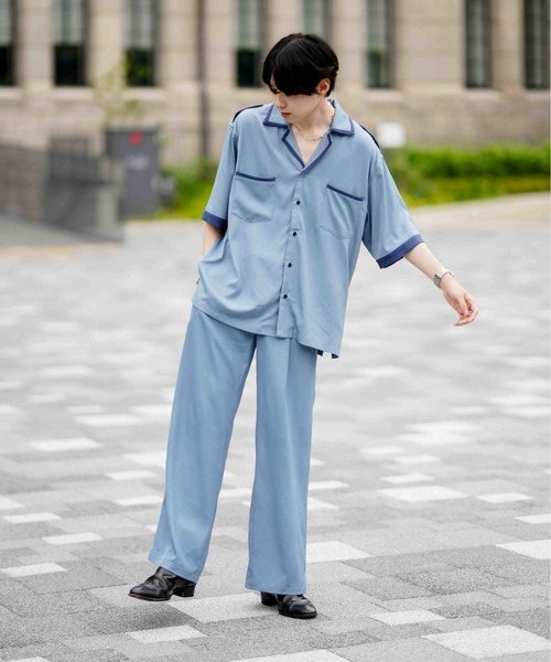 EDEL(エーデル)の「EDEL - バイカラーワイドスラックス(セットアップ可能)(その他パンツ・メンズ・ブラック/ブルー・SMALL/MEDIUM/LARGE)」の15枚目の写真