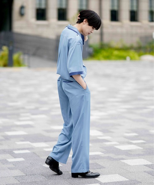 EDEL(エーデル)の「EDEL - バイカラーワイドスラックス(セットアップ可能)(その他パンツ・メンズ・ブラック/ブルー・SMALL/MEDIUM/LARGE)」の17枚目の写真