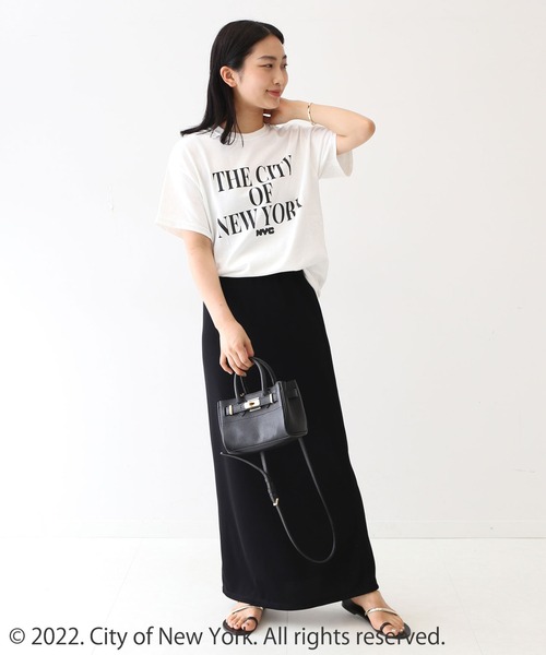 GOOD ROCK SPEED（グッドロックスピード）の「【GOOD ROCK SPEED/グッドロックスピード】NYC015 T：Tシャツ（Tシャツ/カットソー・レディース・ホワイト/ネイビー・FREE）」の3枚目の写真