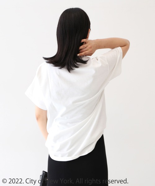 GOOD ROCK SPEED（グッドロックスピード）の「【GOOD ROCK SPEED/グッドロックスピード】NYC015 T：Tシャツ（Tシャツ/カットソー・レディース・ホワイト/ネイビー・FREE）」の7枚目の写真