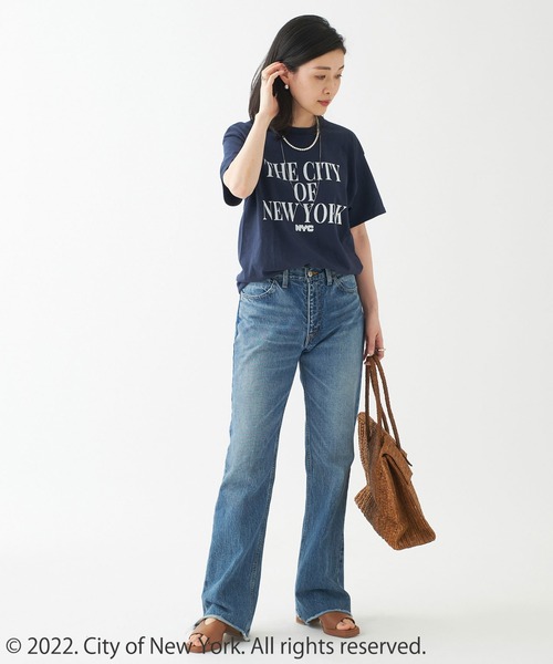 GOOD ROCK SPEED（グッドロックスピード）の「【GOOD ROCK SPEED/グッドロックスピード】NYC015 T：Tシャツ（Tシャツ/カットソー・レディース・ホワイト/ネイビー・FREE）」の11枚目の写真