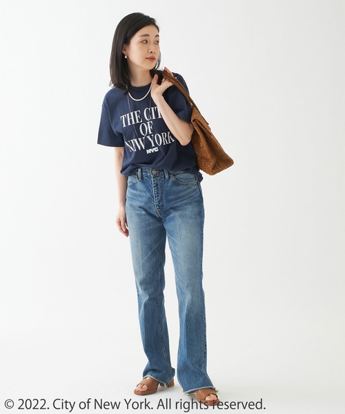 GOOD ROCK SPEED（グッドロックスピード）の「【GOOD ROCK SPEED/グッドロックスピード】NYC015 T：Tシャツ（Tシャツ/カットソー・レディース・ホワイト/ネイビー・FREE）」の13枚目の写真