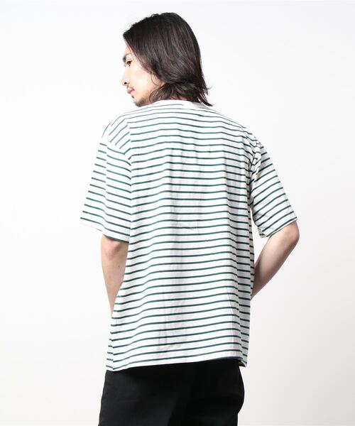 INFLATION(インフレーション)の「INFLATION/ボーダーTEE 2298989(Tシャツ/カットソー・メンズ・ホワイト/ネイビー・MEDIUM/X-LARGE/LARGE)」の22枚目の写真