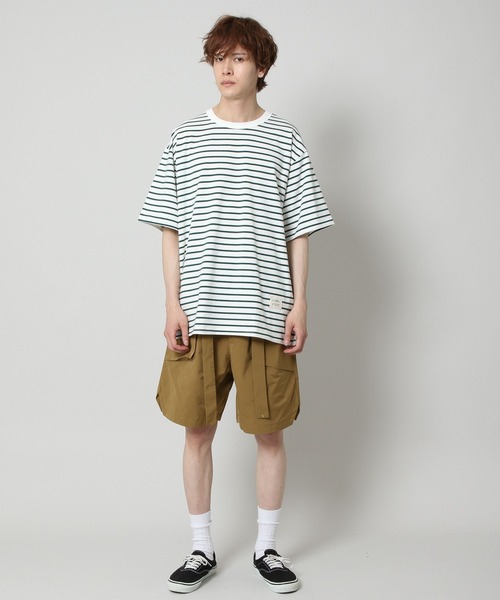 INFLATION(インフレーション)の「INFLATION/ボーダーTEE 2298989(Tシャツ/カットソー・メンズ・ホワイト/ネイビー・MEDIUM/X-LARGE/LARGE)」の4枚目の写真