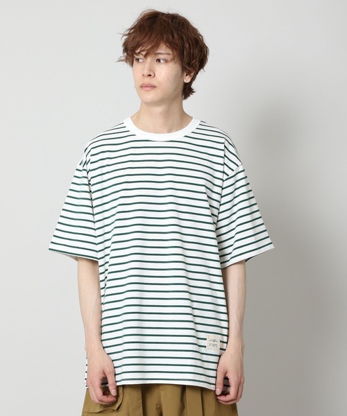 INFLATION(インフレーション)の「INFLATION/ボーダーTEE 2298989(Tシャツ/カットソー・メンズ・ホワイト/ネイビー・MEDIUM/X-LARGE/LARGE)」の6枚目の写真