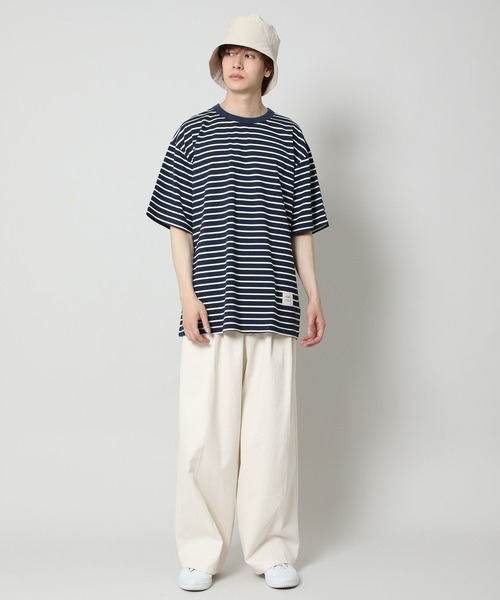 INFLATION(インフレーション)の「INFLATION/ボーダーTEE 2298989(Tシャツ/カットソー・メンズ・ホワイト/ネイビー・MEDIUM/X-LARGE/LARGE)」の8枚目の写真