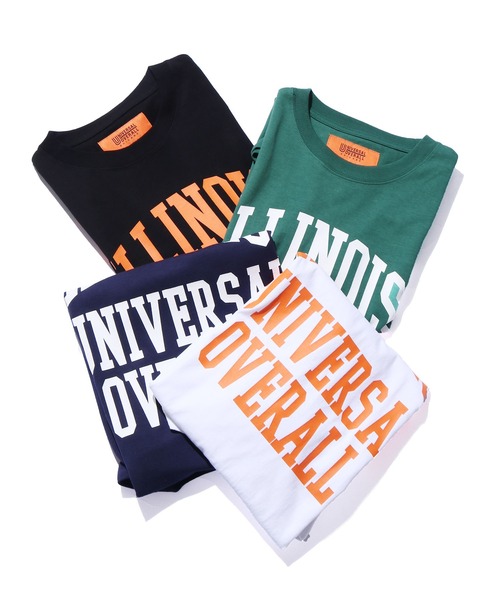 UNIVERSAL OVERALL(ユニバーサルオーバーオール)の「UNIVERSAL OVERALL/ユニバーサルオーバーオール ILLINOIS PRINT TEE プリントTシャツ(Tシャツ/カットソー・メンズ・ブラック/ホワイト/ネイビー/グリーン・L/XL/M)」の4枚目の写真