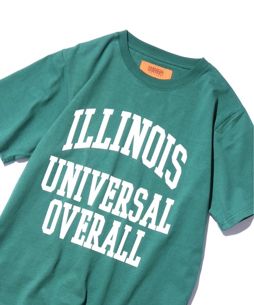 UNIVERSAL OVERALL(ユニバーサルオーバーオール)の「UNIVERSAL OVERALL/ユニバーサルオーバーオール ILLINOIS PRINT TEE プリントTシャツ(Tシャツ/カットソー・メンズ・ブラック/ホワイト/ネイビー/グリーン・L/XL/M)」の3枚目の写真