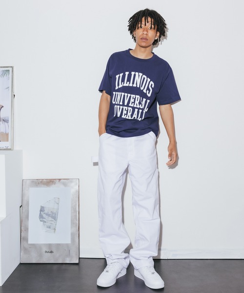UNIVERSAL OVERALL(ユニバーサルオーバーオール)の「UNIVERSAL OVERALL/ユニバーサルオーバーオール ILLINOIS PRINT TEE プリントTシャツ(Tシャツ/カットソー・メンズ・ブラック/ホワイト/ネイビー/グリーン・L/XL/M)」の21枚目の写真