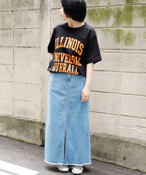 UNIVERSAL OVERALL(ユニバーサルオーバーオール)の「UNIVERSAL OVERALL/ユニバーサルオーバーオール ILLINOIS PRINT TEE プリントTシャツ(Tシャツ/カットソー・メンズ・ブラック/ホワイト/ネイビー/グリーン・L/XL/M)」の19枚目の写真