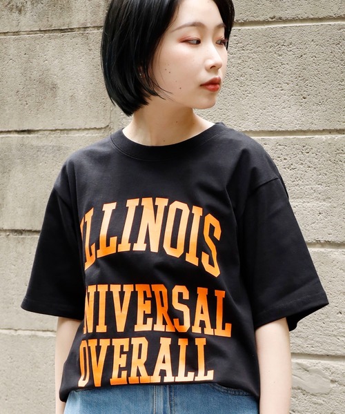 UNIVERSAL OVERALL(ユニバーサルオーバーオール)の「UNIVERSAL OVERALL/ユニバーサルオーバーオール ILLINOIS PRINT TEE プリントTシャツ(Tシャツ/カットソー・メンズ・ブラック/ホワイト/ネイビー/グリーン・L/XL/M)」の17枚目の写真
